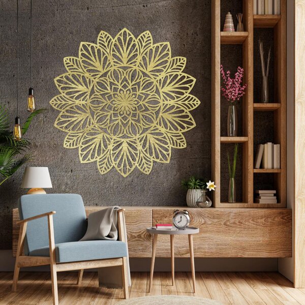 Mandala din lemn sculptată cu laser pentru perete | FRIHETI