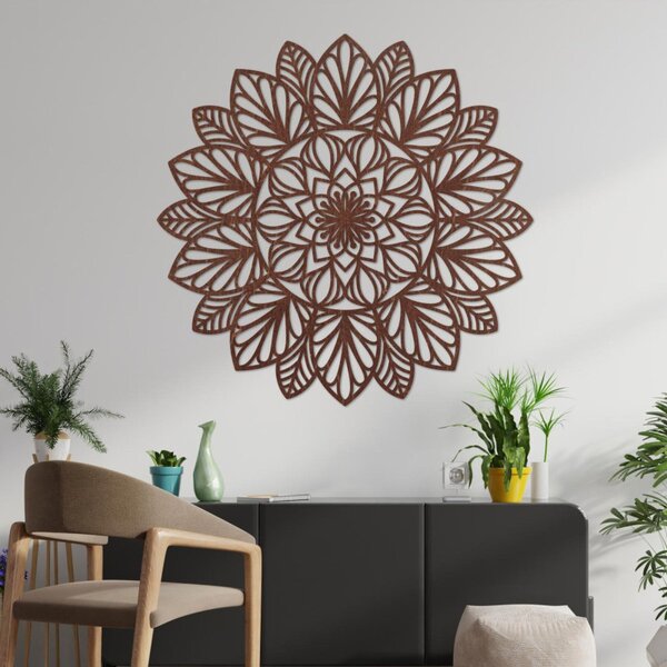 Mandala din lemn sculptată cu laser pentru perete | FRIHETI