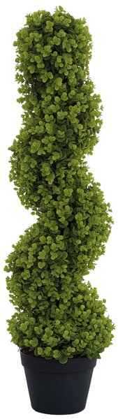 HOMCOM Plantă Artificială Eucalipt Spiralat cu Ghiveci Inclus Rezistent la Raze UV, Ø17,5x90 cm, Verde | Aosom Romania
