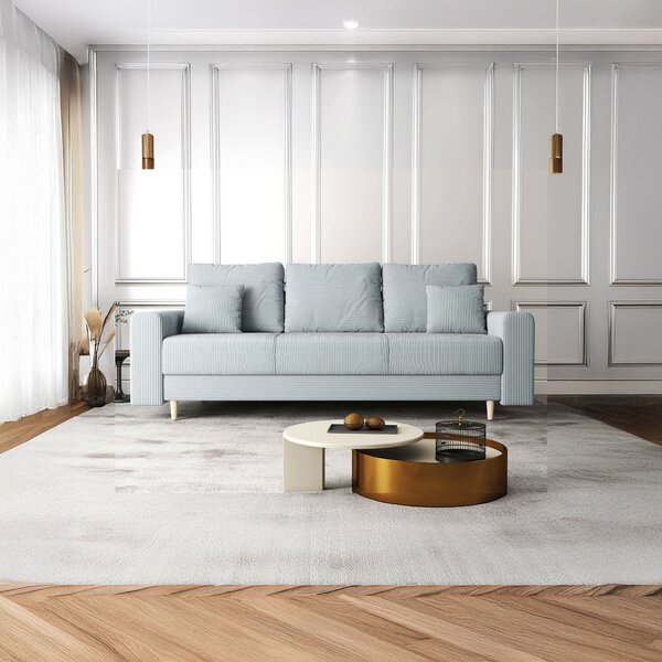 Canapea extensibilă dumonde cu ladă de depozitare Kronos Zoom Gri 210x100 cm
