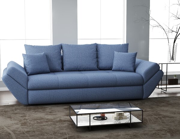 Canapea extensibilă dumonde cu ladă de depozitare Loana Enjoy Blue 250x100 cm