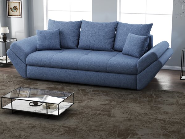 Canapea extensibilă dumonde cu ladă de depozitare Loana Enjoy Blue 250x100 cm