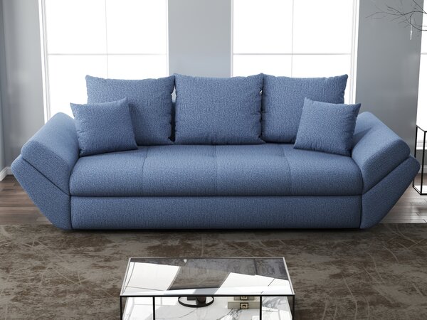 Canapea extensibilă dumonde cu ladă de depozitare Loana Enjoy Blue 250x100 cm