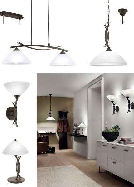 EGLO 91433 - Lustra VINOVO 2xE27/60W/230V