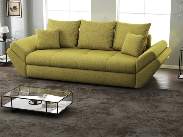 Canapea extensibilă dumonde cu ladă de depozitare Loana Enjoy Green 250x100 cm