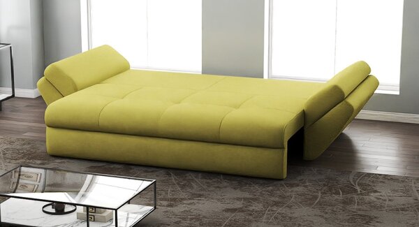 Canapea extensibilă dumonde cu ladă de depozitare Loana Enjoy Green 250x100 cm