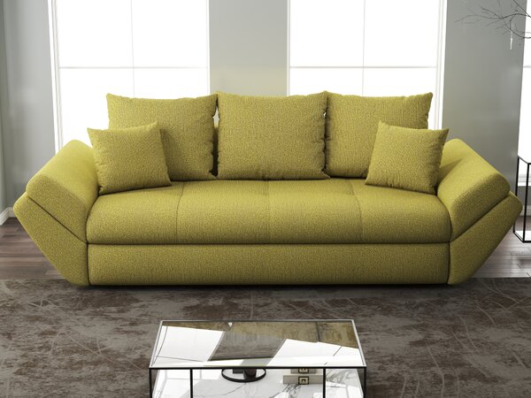 Canapea extensibilă dumonde cu ladă de depozitare Loana Enjoy Green 250x100 cm
