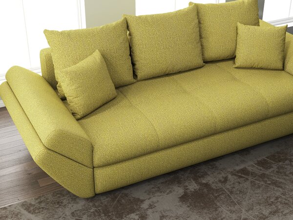 Canapea extensibilă dumonde cu ladă de depozitare Loana Enjoy Green 250x100 cm