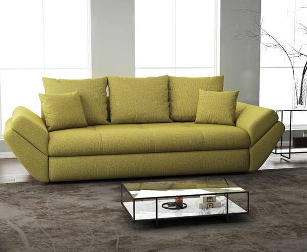 Canapea extensibilă dumonde cu ladă de depozitare Loana Enjoy Green 250x100 cm