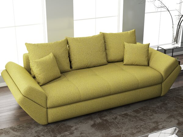 Canapea extensibilă dumonde cu ladă de depozitare Loana Enjoy Green 250x100 cm