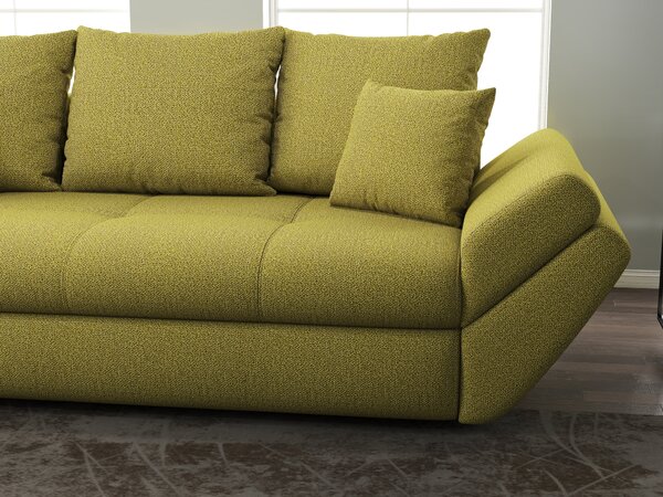 Canapea extensibilă dumonde cu ladă de depozitare Loana Enjoy Green 250x100 cm