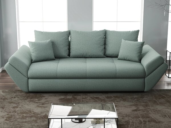 Canapea extensibilă dumonde cu ladă de depozitare Loana Enjoy Mint 250x100 cm