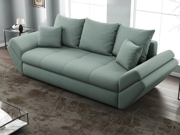Canapea extensibilă dumonde cu ladă de depozitare Loana Enjoy Mint 250x100 cm