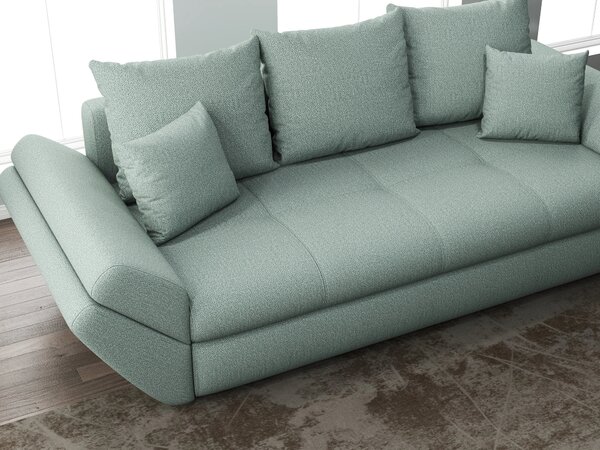 Canapea extensibilă dumonde cu ladă de depozitare Loana Enjoy Mint 250x100 cm
