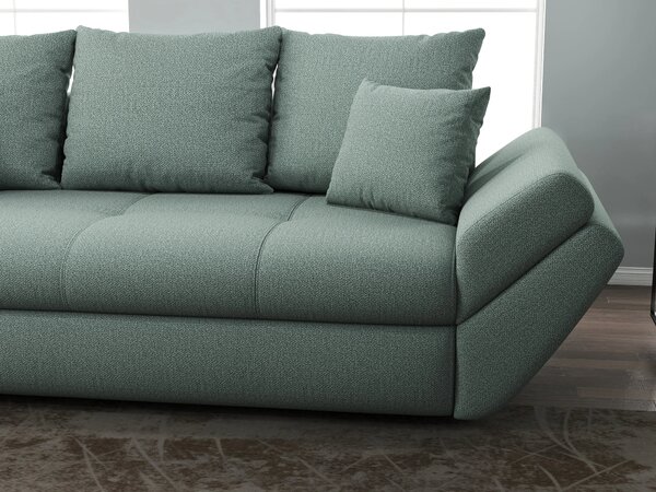 Canapea extensibilă dumonde cu ladă de depozitare Loana Enjoy Mint 250x100 cm