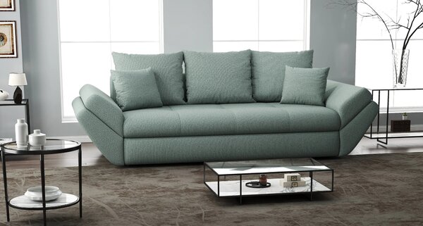 Canapea extensibilă dumonde cu ladă de depozitare Loana Enjoy Mint 250x100 cm