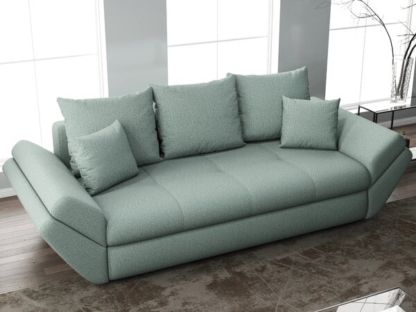 Canapea extensibilă dumonde cu ladă de depozitare Loana Enjoy Mint 250x100 cm