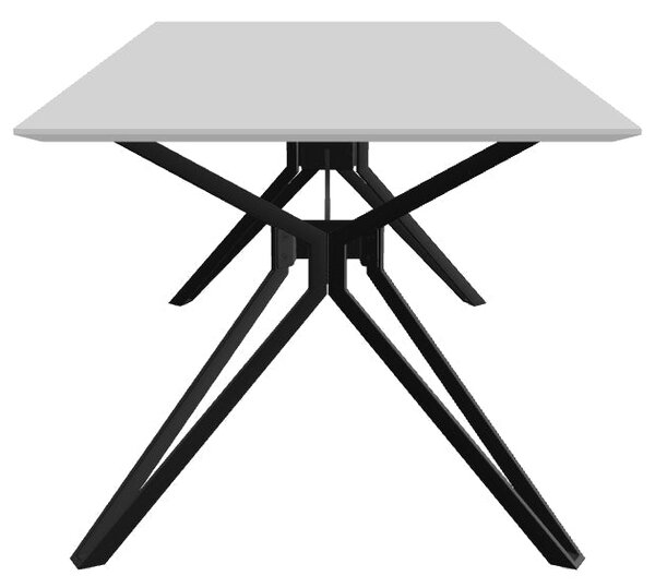 Masa PASCAL, alb/negru, 160x90x76 cm