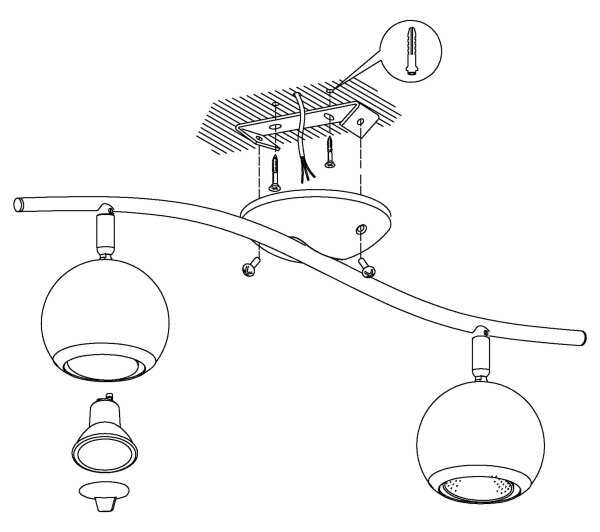 EGLO 31002 - LED Lampa spot BIMEDA 2xGU10/3W LED