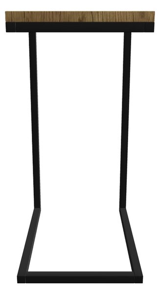 Masuta cafea NISA, negru/stejar auriu, 40x30x60 cm