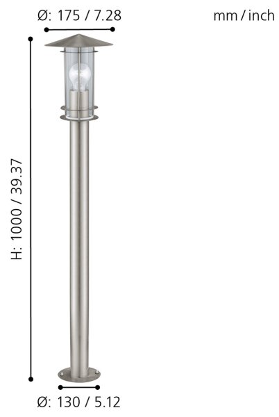 EGLO 30188 - Corp de iluminat exterior LISIO 1xE27/60W/230V