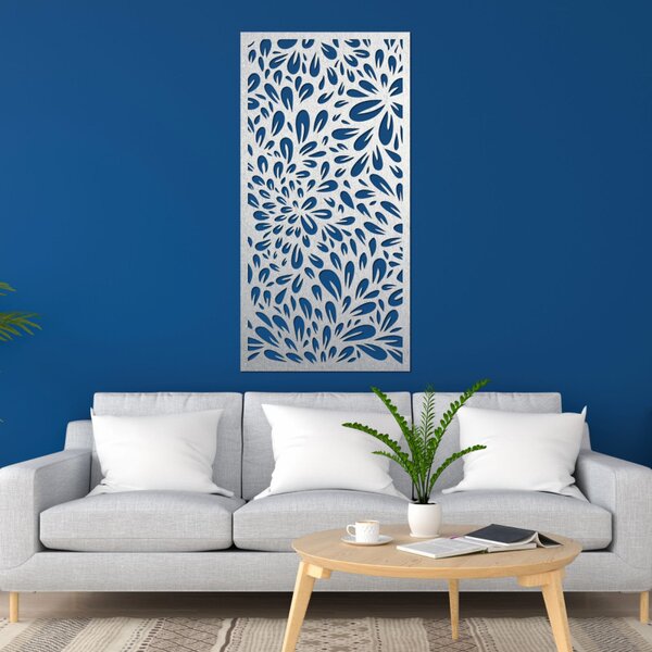 Pictură abstractă cu flori pe perete | PINIIA