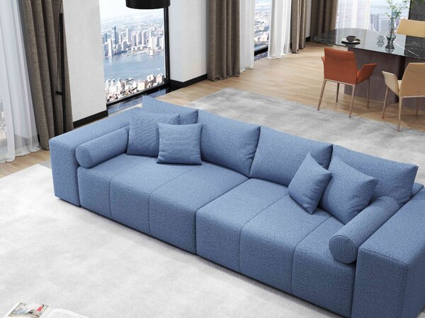 Canapea extensibilă dumonde cu ladă de depozitare Marbela Enjoy Blue XXL 295x120 cm