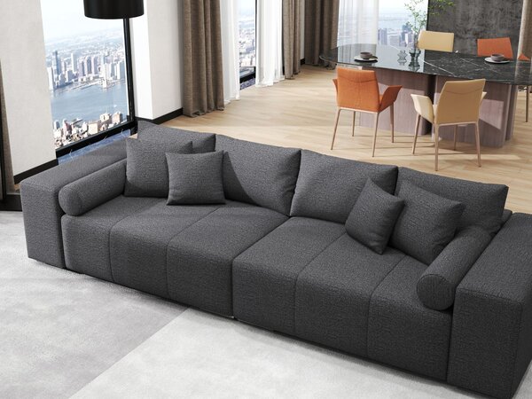 Canapea extensibilă dumonde cu ladă de depozitare Marbela Enjoy Grafit XXL 295x120 cm