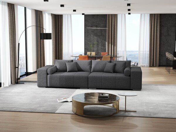 Canapea extensibilă dumonde cu ladă de depozitare Marbela Enjoy Grafit XXL 295x120 cm