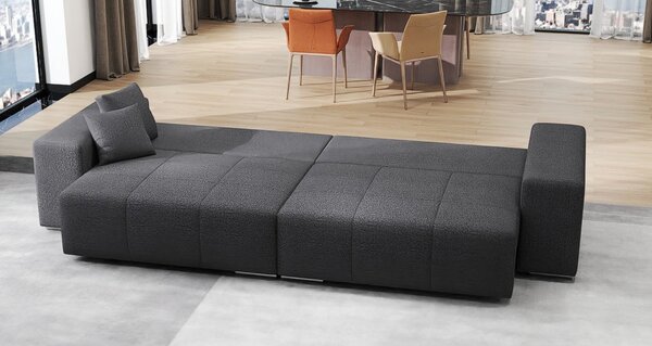 Canapea extensibilă dumonde cu ladă de depozitare Marbela Enjoy Grafit XXL 295x120 cm