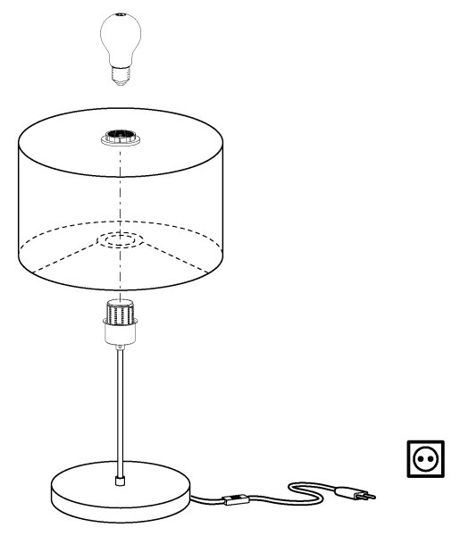 Lampă de masă Eglo 31629 MASERLO 1xE27/60W/230V