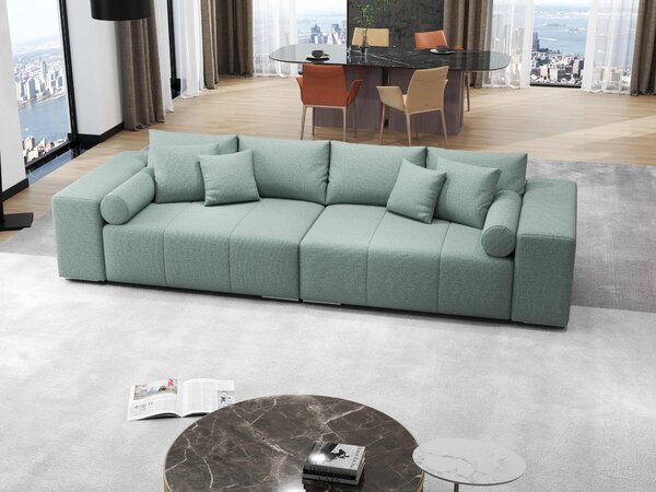 Canapea extensibilă dumonde cu ladă de depozitare Marbela Enjoy Mint XXL 295x120 cm