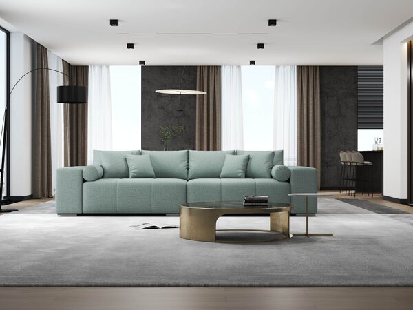 Canapea extensibilă dumonde cu ladă de depozitare Marbela Enjoy Mint XXL 295x120 cm
