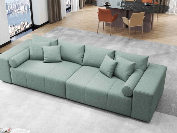 Canapea extensibilă dumonde cu ladă de depozitare Marbela Enjoy Mint XXL 295x120 cm