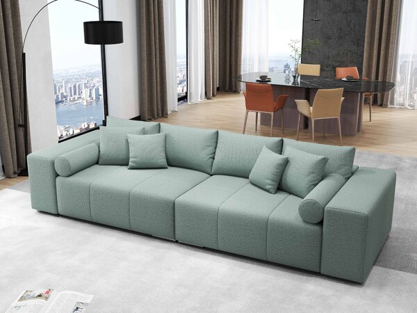 Canapea extensibilă dumonde cu ladă de depozitare Marbela Enjoy Mint XXL 295x120 cm