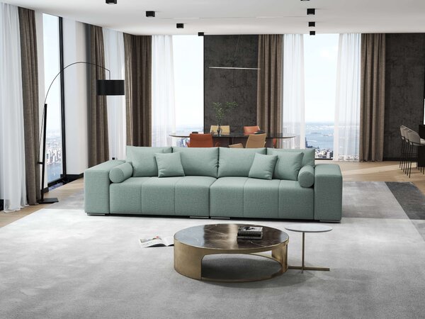 Canapea extensibilă dumonde cu ladă de depozitare Marbela Enjoy Mint XXL 295x120 cm