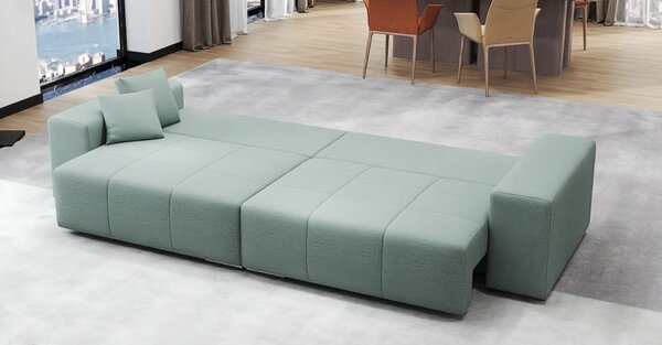 Canapea extensibilă dumonde cu ladă de depozitare Marbela Enjoy Mint XXL 295x120 cm