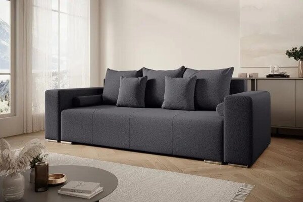 Canapea extensibilă dumonde cu ladă de depozitare Marbela Graphite 245x100 cm