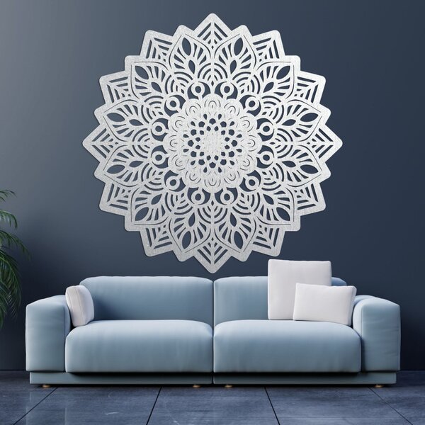 Decorațiune murală din lemn cu mandala soare - SOLIS