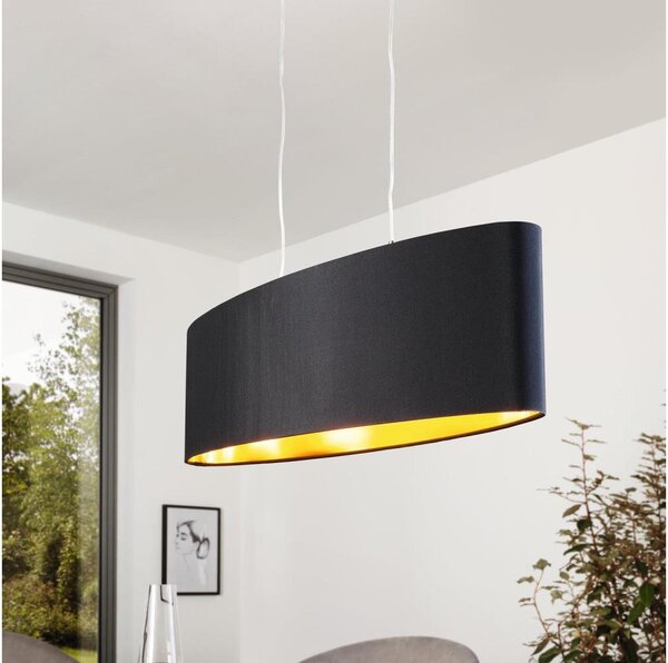 Lustră pe cablu Eglo 55266 MASERLO 2xE27/60W/230V negru