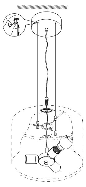 Eglo 31606 - Lustră suspendată pe cablu MASERLO 3xE27/60W/230V