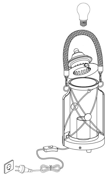 Eglo 49284 - Lampa de masa BRADFORD 1xE27/60W/230V