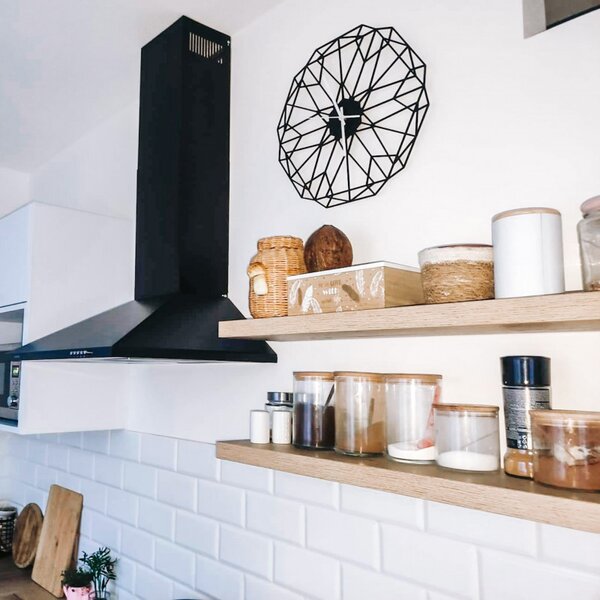 Sentop - Ceas de perete MDF pentru camera de zi HDKF017 și negru 40 cm