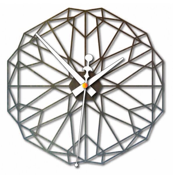 Ceas de perete geometric din placaj de lemn - CUDO