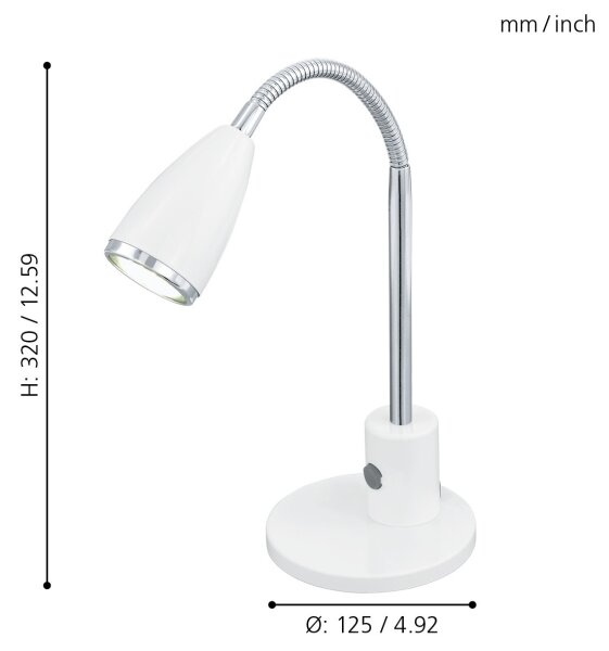 Lampă de masă Eglo 92872 FOX 1xGU10/3W/230V