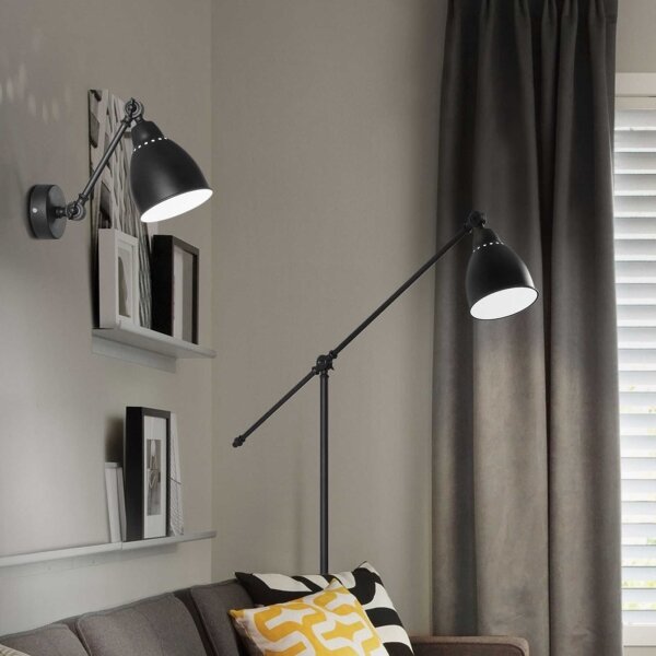Ideal Lux - Aplica de perete NEWTON 1xE27/42W/230V neagră