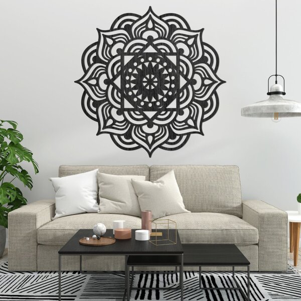 Decorațiune murală cu mandală din lemn | ROMANCE