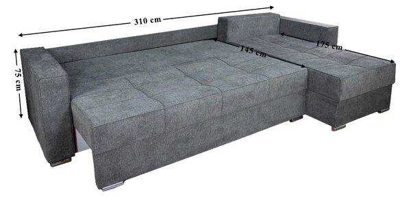 Colțar Extensibil Claudia Mare XXL Bonell Gri - Aragon 97, Interschimbabil