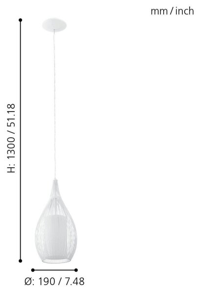 Lustră Eglo 92251 RAZONI 1xE27/60W/230V