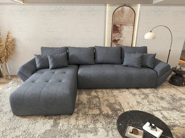 Colțar extensibil dumonde cu ladă de depozitare Berlin XL Enjoy Antracit 350x185 cm
